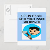 CARTE POSTALE SOCIOPATH (Devant / Derrière)