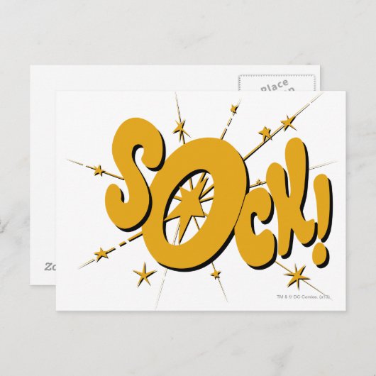 CARTE POSTALE SOCK ! (Devant / Derrière)