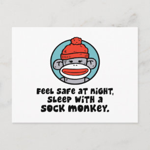 Carte Postale Sock Monkey