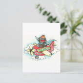 Carte Postale Sock Monkey Business Airlines (Debout devant)