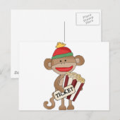 Carte Postale Sock Monkey-Movie nuit (Devant / Derrière)