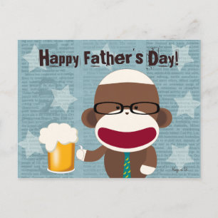 Carte postale Sock Monkey Papa