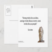 Carte Postale Socrate & Citations de "Grands Esprits" Célèbres (Devant / Derrière)