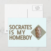Carte Postale Socrate est mon garçon (Devant / Derrière)
