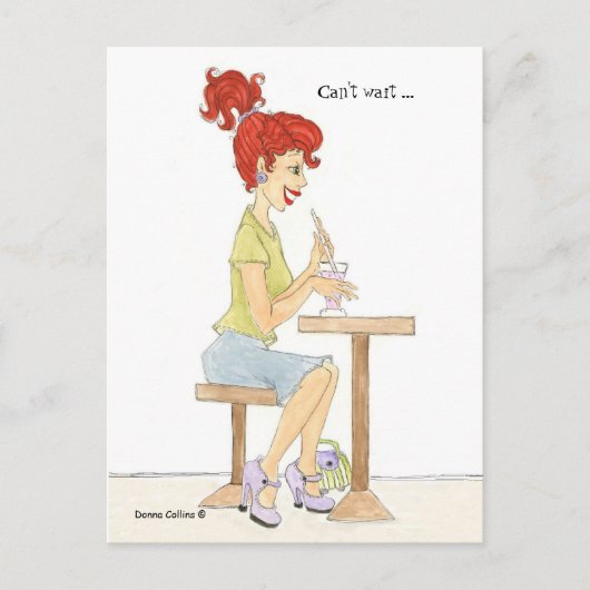 Carte Postale Soda Girl vous a manqué (Devant)