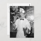 Carte Postale Soda Jerk, années 1930 (Devant / Derrière)