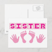 Carte Postale Soeur (Devant / Derrière)