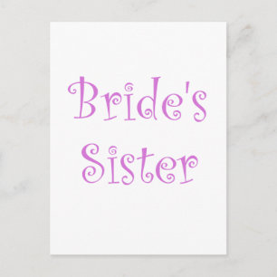 Carte Postale Soeur de la mariée