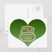 Carte Postale Soeur de l'armée (Devant / Derrière)