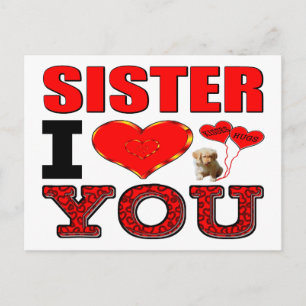 Carte Postale Soeur Je T'Aime