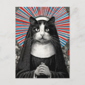 Carte Postale Sœur Kitty unique la nonne chat (Devant)