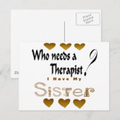 Carte Postale Soeur thérapeutique (Devant / Derrière)