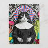 Carte Postale Sœur unique Kitty la nonne chat Collage (Devant)