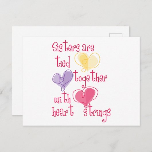 Carte Postale Soeurs (Devant / Derrière)