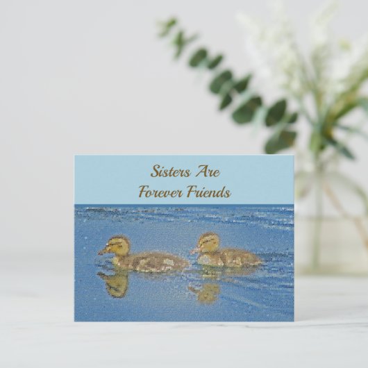 Carte Postale Soeurs Amis Pour Toujours Couteaux Mosaïque Frères (Debout devant)