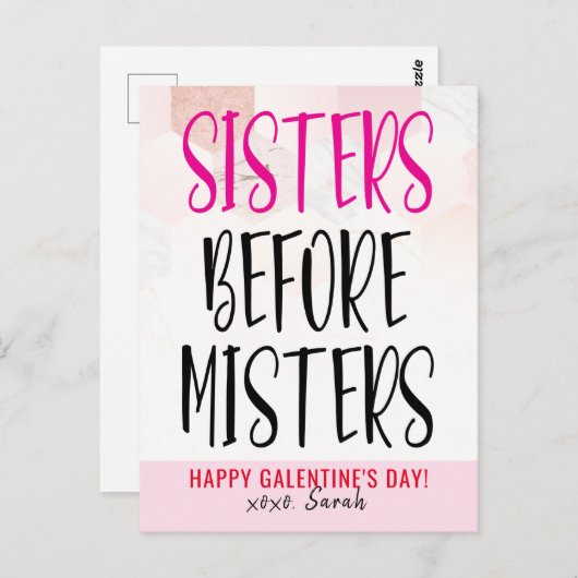 Carte Postale Soeurs avant la Saint-Pierre (Devant / Derrière)