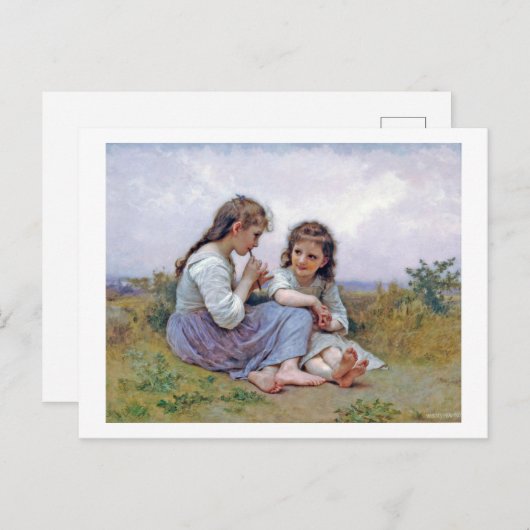 Carte Postale Soeurs, Bouguereau (Devant / Derrière)