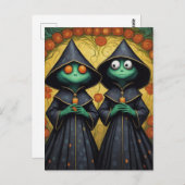 Carte Postale Soeurs caricaturales (Devant / Derrière)