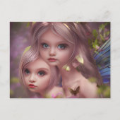 Carte Postale Soeurs des fées parmi les fleurs de la forêt (Devant)