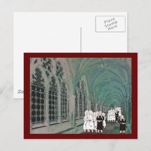 Carte Postale Soeurs du cloître de l'abbaye de Westminster (Devant / Derrière)