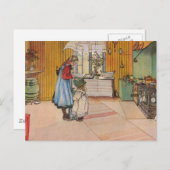 Carte Postale Soeurs - Koket av Carl Larsson (Devant / Derrière)