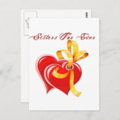 Carte Postale Soeurs Pour Tous Les Coeurs (Devant / Derrière)