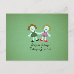 Carte Postale Soeurs toujours - amis pour toujours!