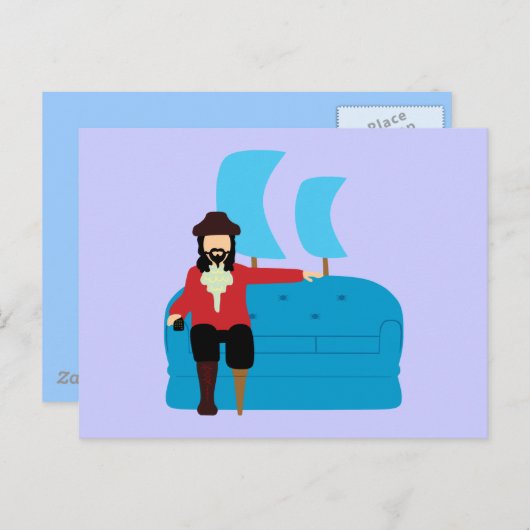Carte Postale Sofa Pirate (Devant / Derrière)
