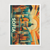 Carte Postale Sofia Bulgarie Voyage artistique coloré (Devant)