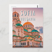 Carte Postale Sofia, la ville des contrastes Bulgare (Devant / Derrière)