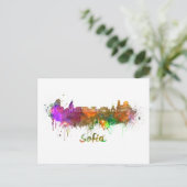 Carte Postale Sofia skyline in watercolor (Debout devant)
