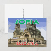Carte Postale Sofia, visite en Bulgarie (Devant / Derrière)