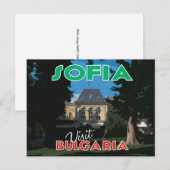 Carte Postale Sofia, visite en Bulgarie (Devant / Derrière)