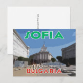 Carte Postale Sofia, visite en Bulgarie (Devant / Derrière)