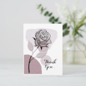 Carte Postale Soft Artistic Lavander Rose Thank You  (Debout devant)