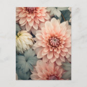 Carte Postale soft dahflower head (Devant)