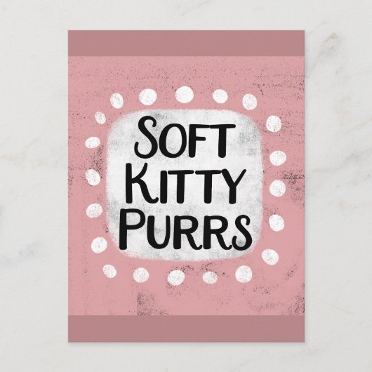 Carte postale Soft Kitty Purts (Devant)