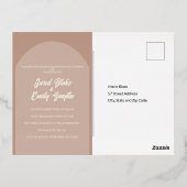 Carte postale Soft Mocha Feuilles Foil (Verso)