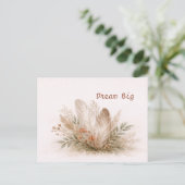 Carte Postale Soft Neutral Boho Feather Botanical Watercolor  (Debout devant)