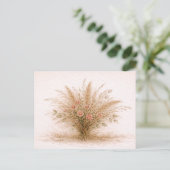 Carte Postale Soft Neutral Wildflower Pampas Grass Botanical  (Debout devant)