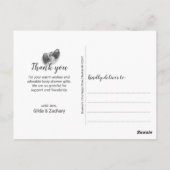 Carte Postale Soft Pastel Baby shower Pois Merci (Dos)