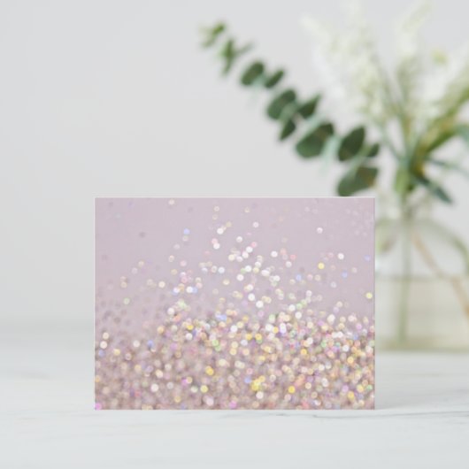 Carte Postale Soft Pastel Bokeh Sparkles (Debout devant)