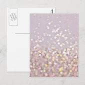 Carte Postale Soft Pastel Bokeh Sparkles (Devant / Derrière)