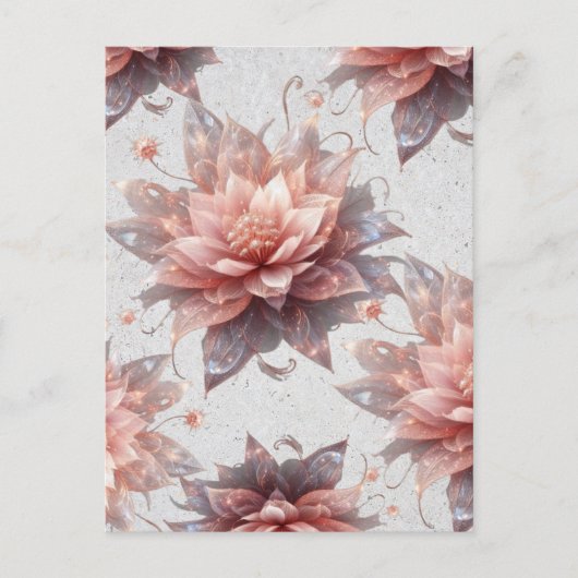 Carte Postale Soft Pastel Floral Postcard – Elegant Botanical  (Devant)