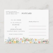 Carte Postale Soft Pastel Ornate Spring Garden Save the Date (Dos)