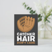 Carte Postale Softball - Attrapeuse cheveux n'ont pas d'importan (Debout devant)