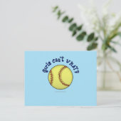Carte Postale Softball-Blue (Debout devant)