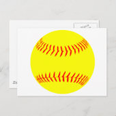 Carte Postale Softball customisé (Devant / Derrière)