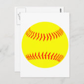 Carte Postale Softball de Customized (Devant / Derrière)