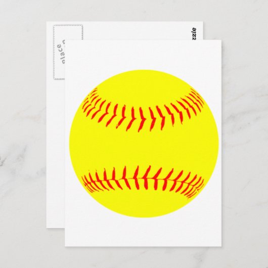 Carte Postale Softball de Customized (Devant / Derrière)